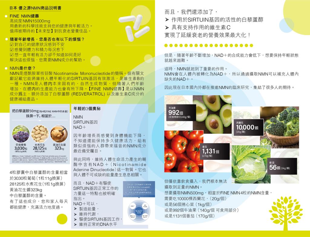 Fine 健壽逆齡 NMN 15000mg 120粒